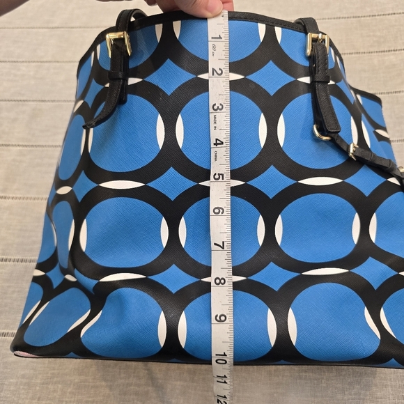 Michael by Michael Kors Jet Set Travel Deco Leather Bag Blue - Picture 10 of 11